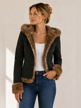 Danier Jacket with Faux Fur Trim